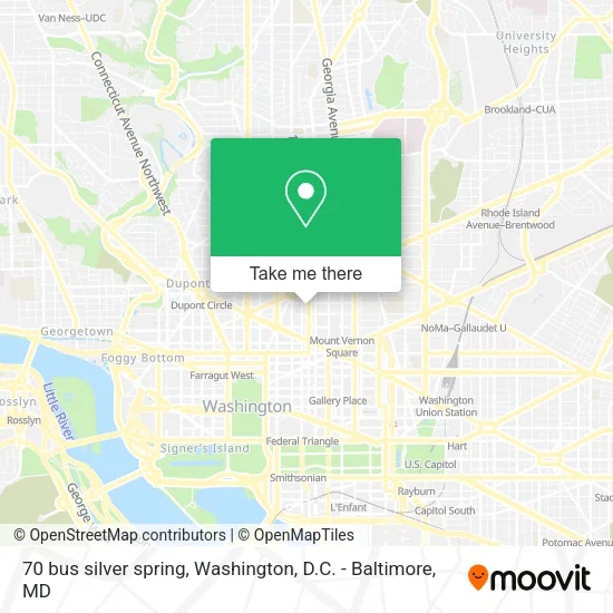 Mapa de 70 bus silver spring