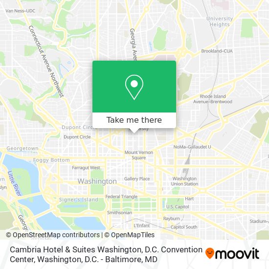 Mapa de Cambria Hotel & Suites Washington, D.C. Convention Center