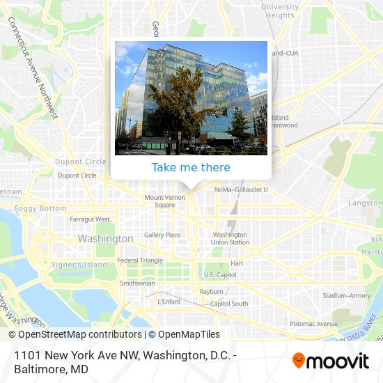 Mapa de 1101 New York Ave NW