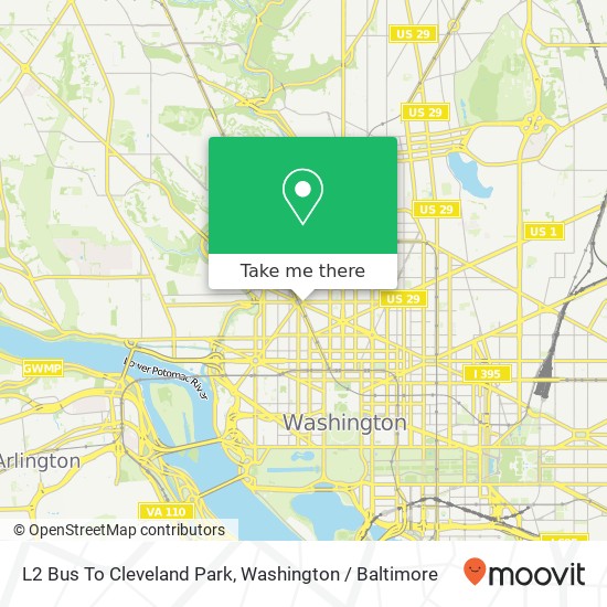L2 Bus To Cleveland Park map