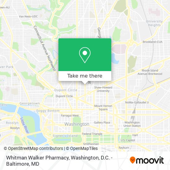 Whitman Walker Pharmacy map