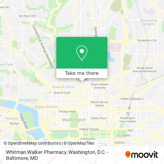 Whitman Walker Pharmacy map