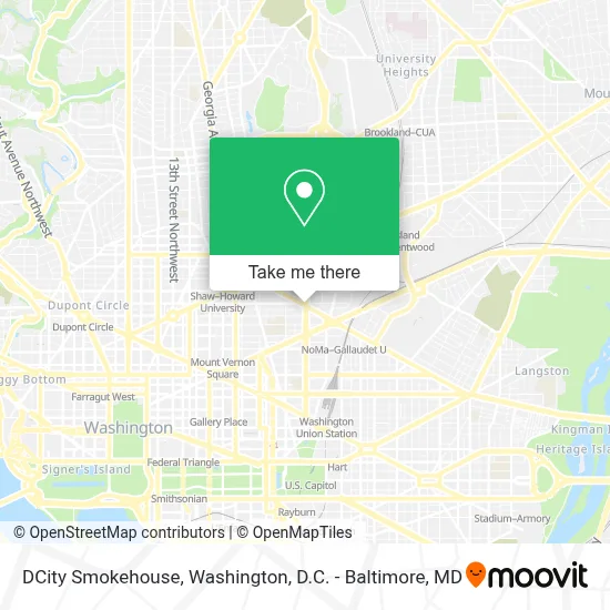 DCity Smokehouse map