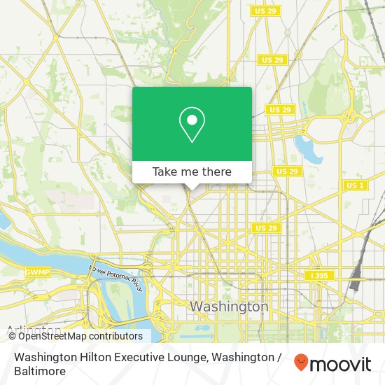 Washington Hilton Executive Lounge map