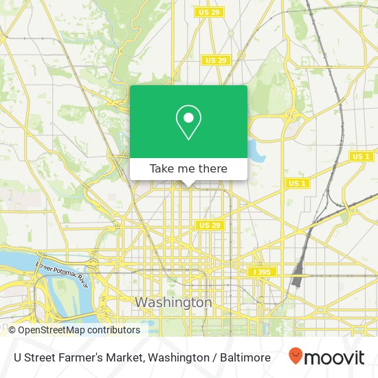 U Street Farmer's Market map