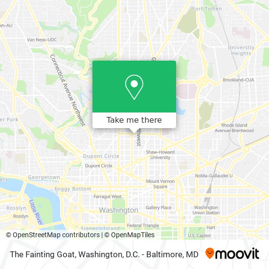 Mapa de The Fainting Goat