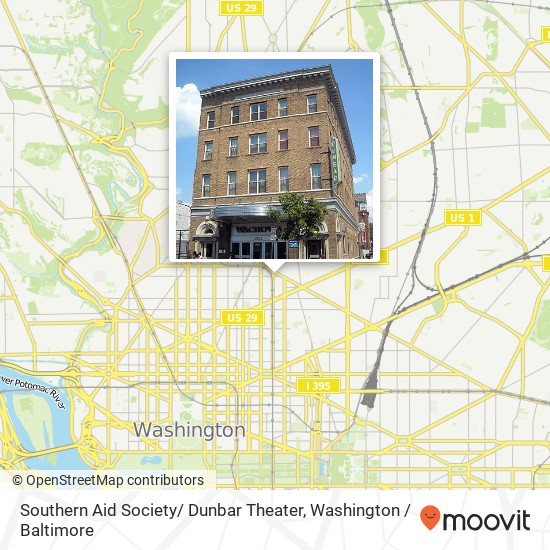 Southern Aid Society/ Dunbar Theater map