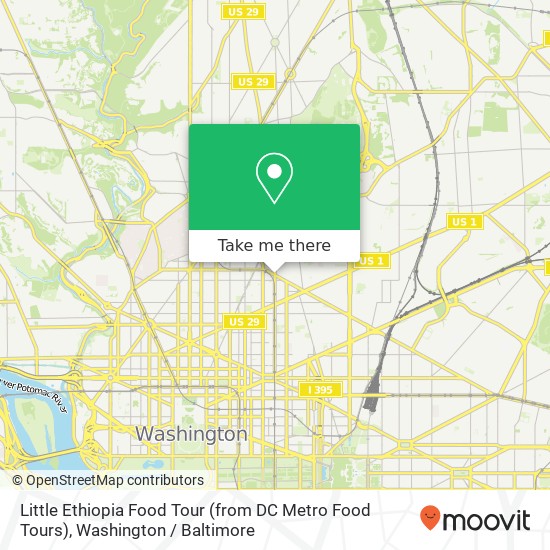 Mapa de Little Ethiopia Food Tour (from DC Metro Food Tours)