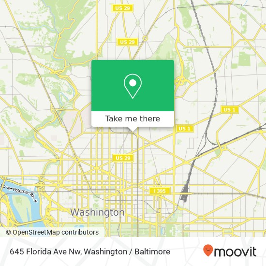 645 Florida Ave Nw map