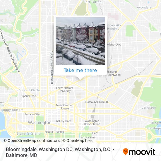 Mapa de Bloomingdale, Washington DC