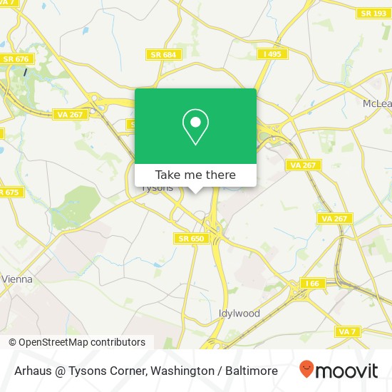 Mapa de Arhaus @ Tysons Corner