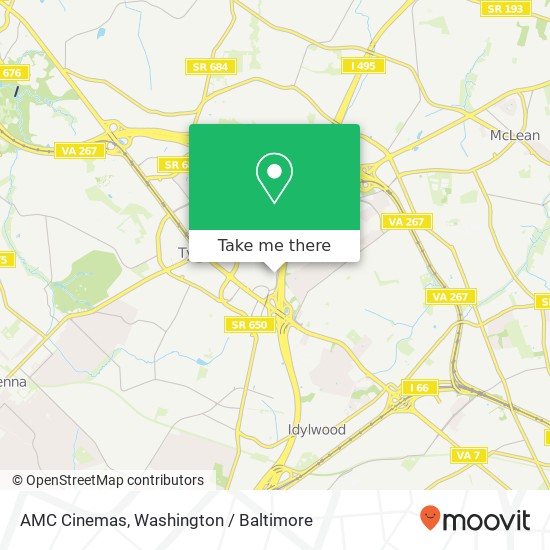 Mapa de AMC Cinemas