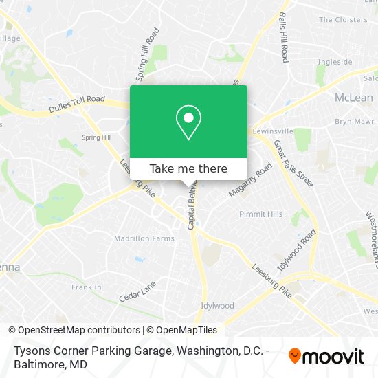 Tysons Corner Parking Garage map
