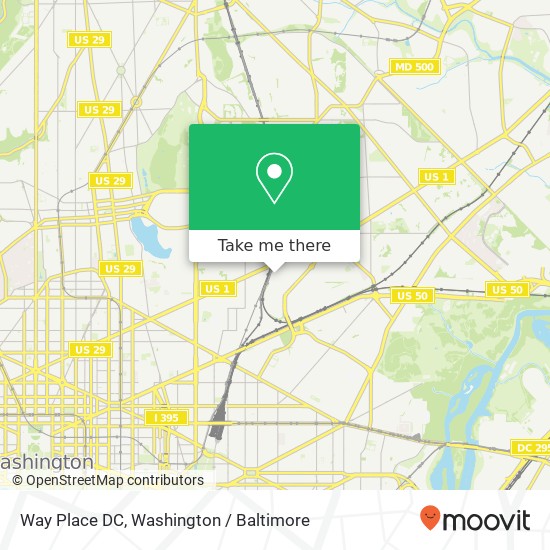 Mapa de Way Place DC