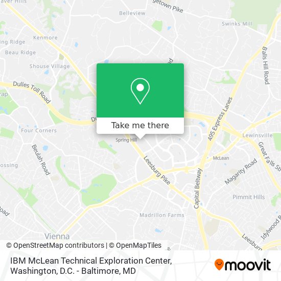 IBM McLean Technical Exploration Center map