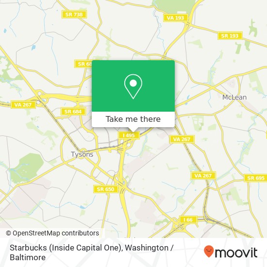 Starbucks (Inside Capital One) map