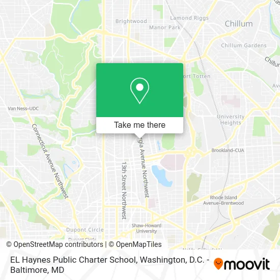 EL Haynes Public Charter School map