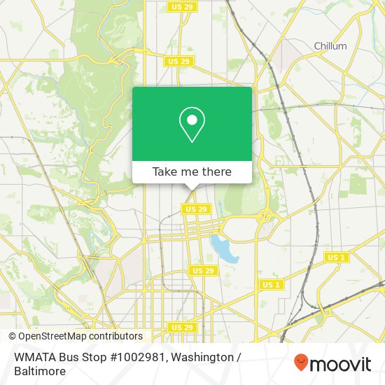 WMATA Bus Stop #1002981 map