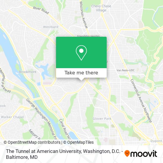 The Tunnel at American University map