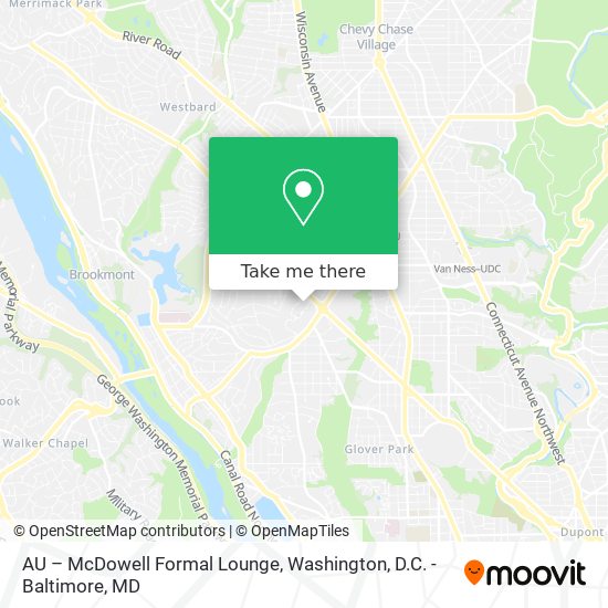 Mapa de AU – McDowell Formal Lounge
