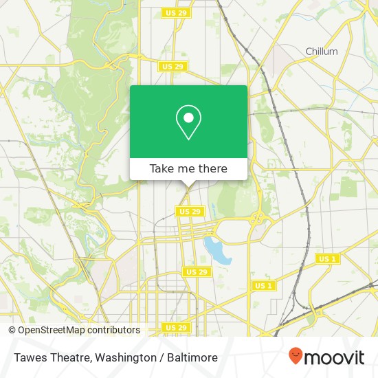 Mapa de Tawes Theatre