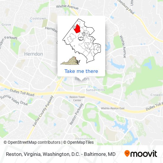 Mapa de Reston, Virginia