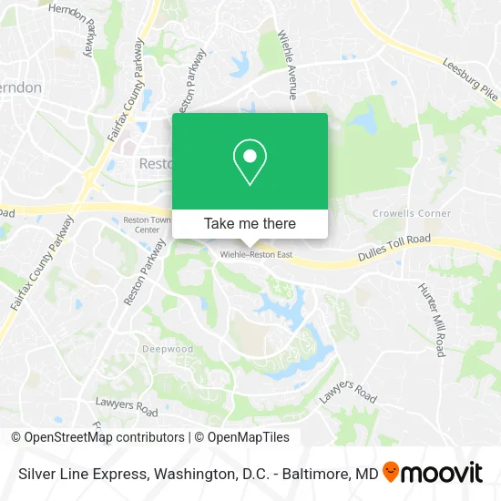 Mapa de Silver Line Express
