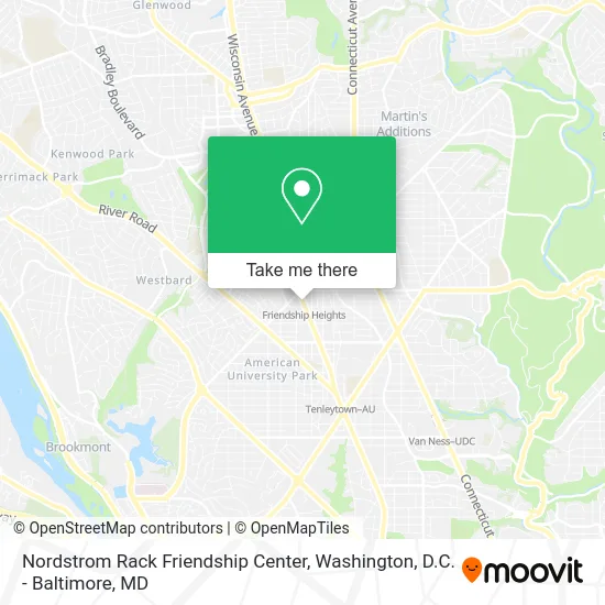 Nordstrom Rack Friendship Center map