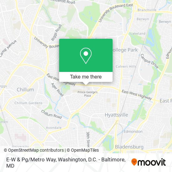 E-W & Pg/Metro Way map