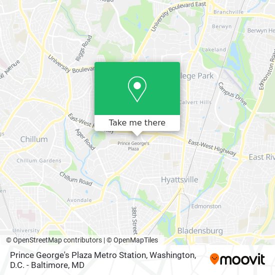 Mapa de Prince George's Plaza Metro Station