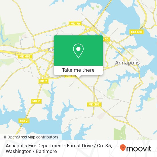 Mapa de Annapolis Fire Department - Forest Drive / Co. 35