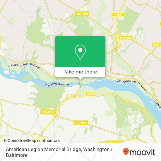 American Legion Memorial Bridge map