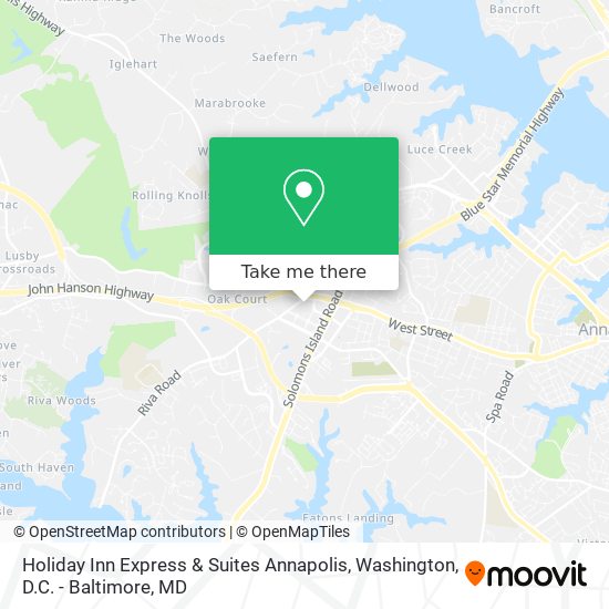 Holiday Inn Express & Suites Annapolis map
