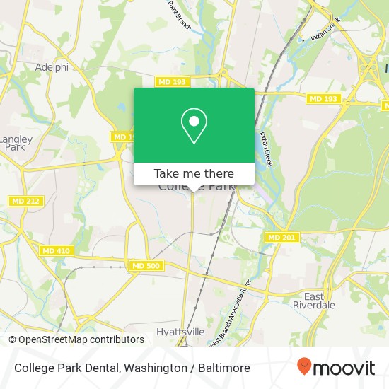 College Park Dental map