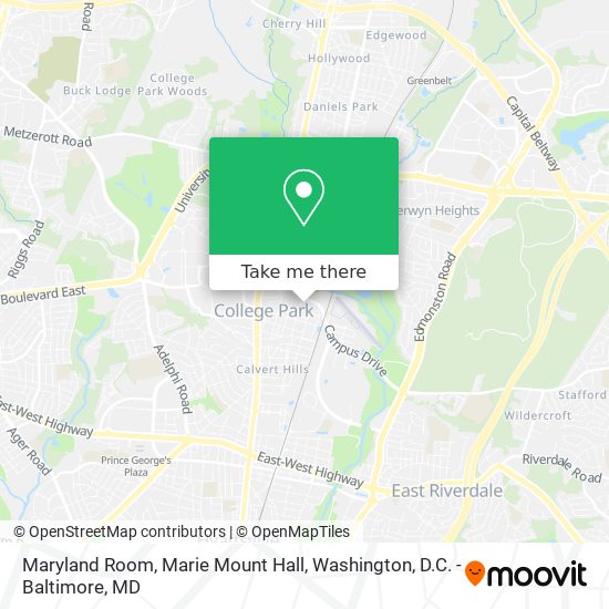 Maryland Room, Marie Mount Hall map
