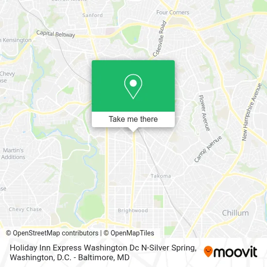 Holiday Inn Express Washington Dc N-Silver Spring map