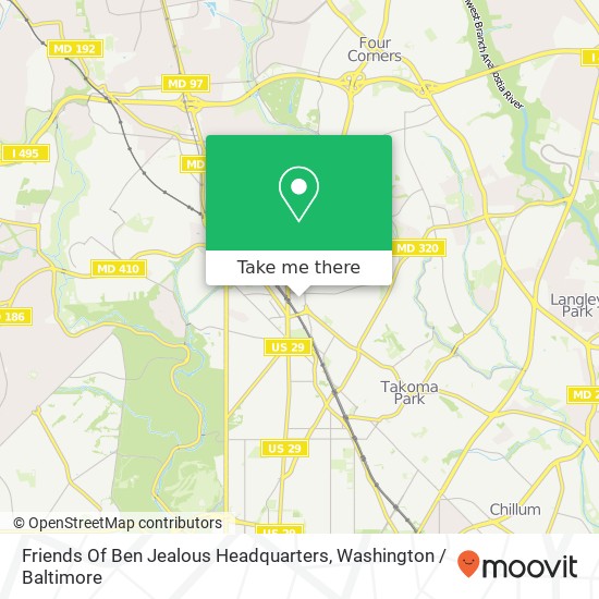Friends Of Ben Jealous Headquarters map