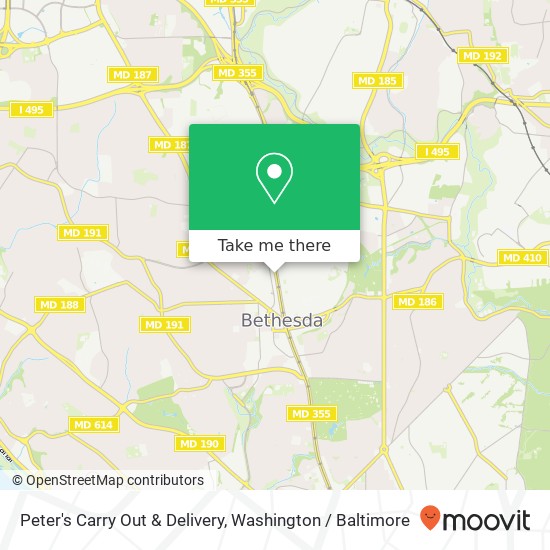 Peter's Carry Out & Delivery map