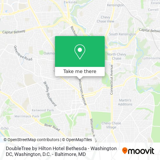 DoubleTree by Hilton Hotel Bethesda - Washington DC map