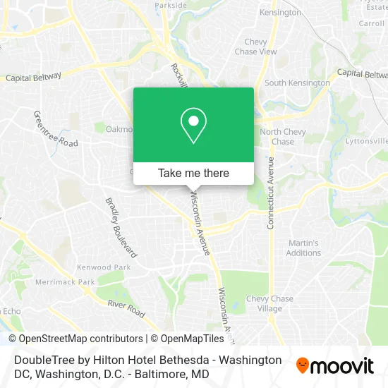DoubleTree by Hilton Hotel Bethesda - Washington DC map