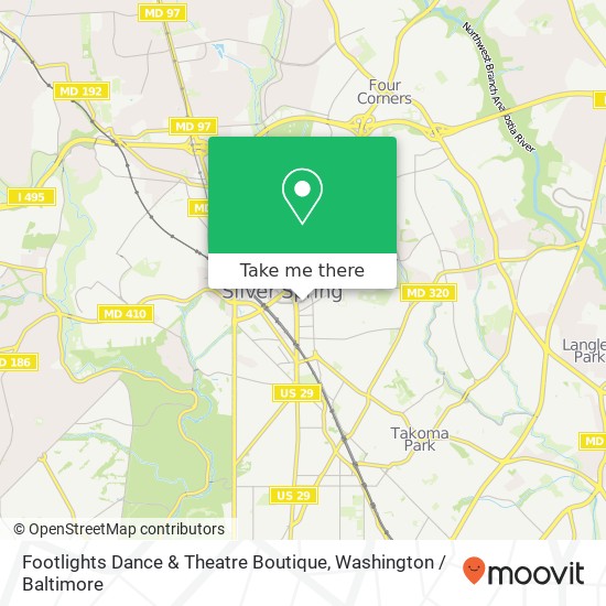 Mapa de Footlights Dance & Theatre Boutique