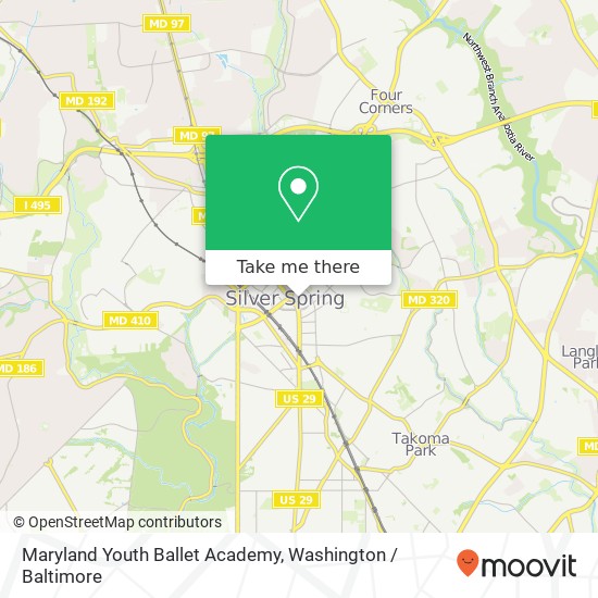 Maryland Youth Ballet Academy map