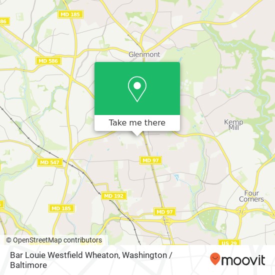 Bar Louie Westfield Wheaton map