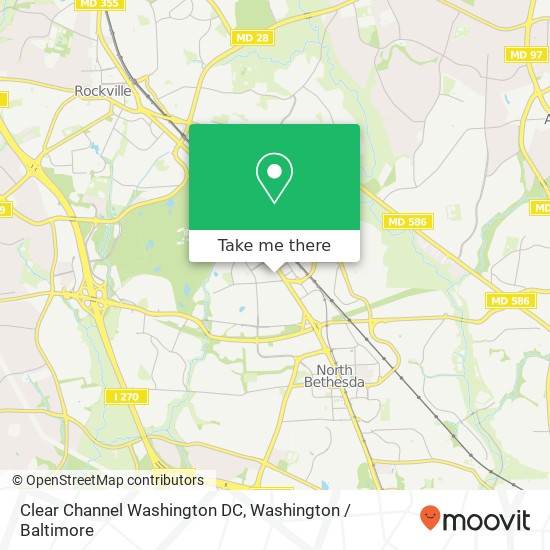 Mapa de Clear Channel Washington DC
