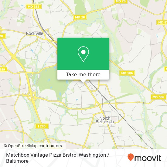 Matchbox Vintage Pizza Bistro map