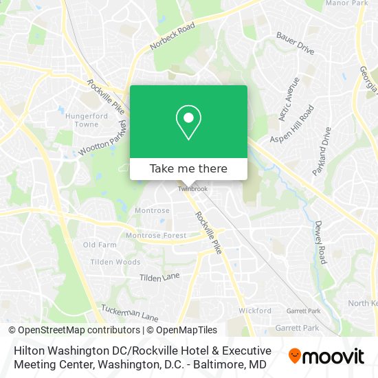 Hilton Washington DC / Rockville Hotel & Executive Meeting Center map