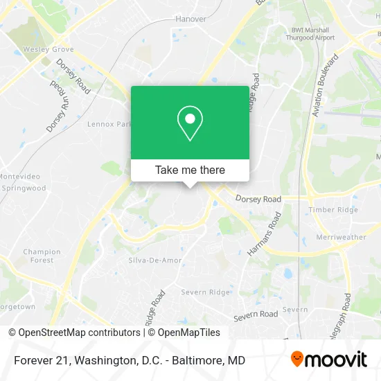 Forever 21 map
