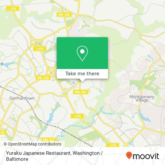 Mapa de Yuraku Japanese Restaurant