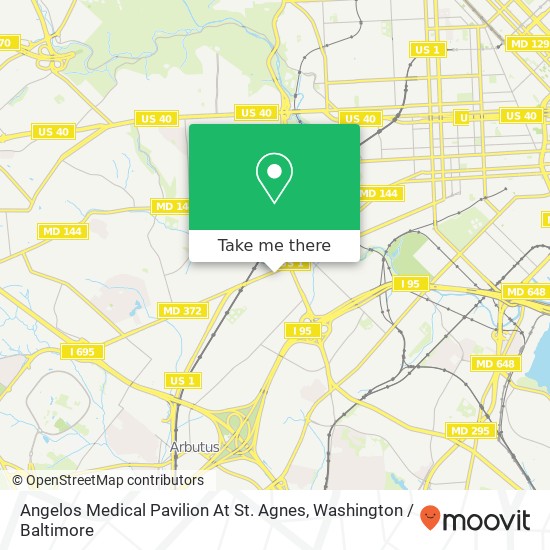 Mapa de Angelos Medical Pavilion At St. Agnes