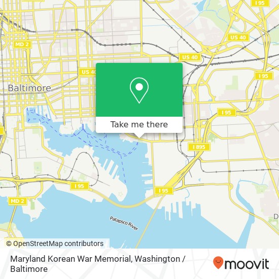 Maryland Korean War Memorial map
